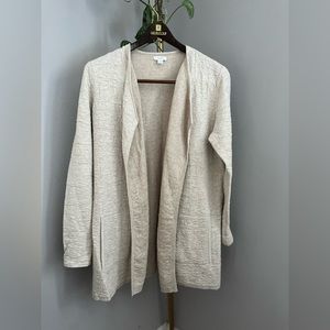 PureJill Oatmeal Cotton Cardigan ~ Size S